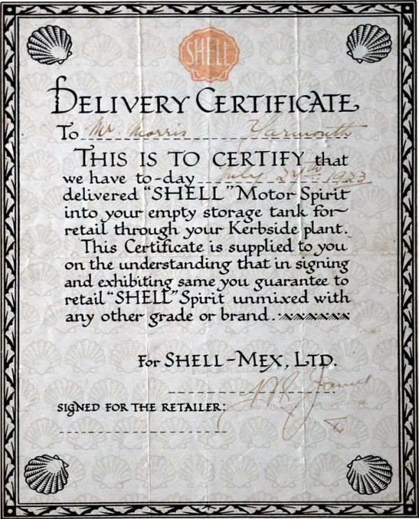 Shell Certificate